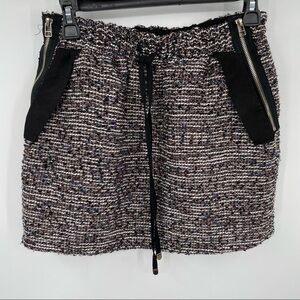 NEW! Wool Blend Woven Mini Skirt